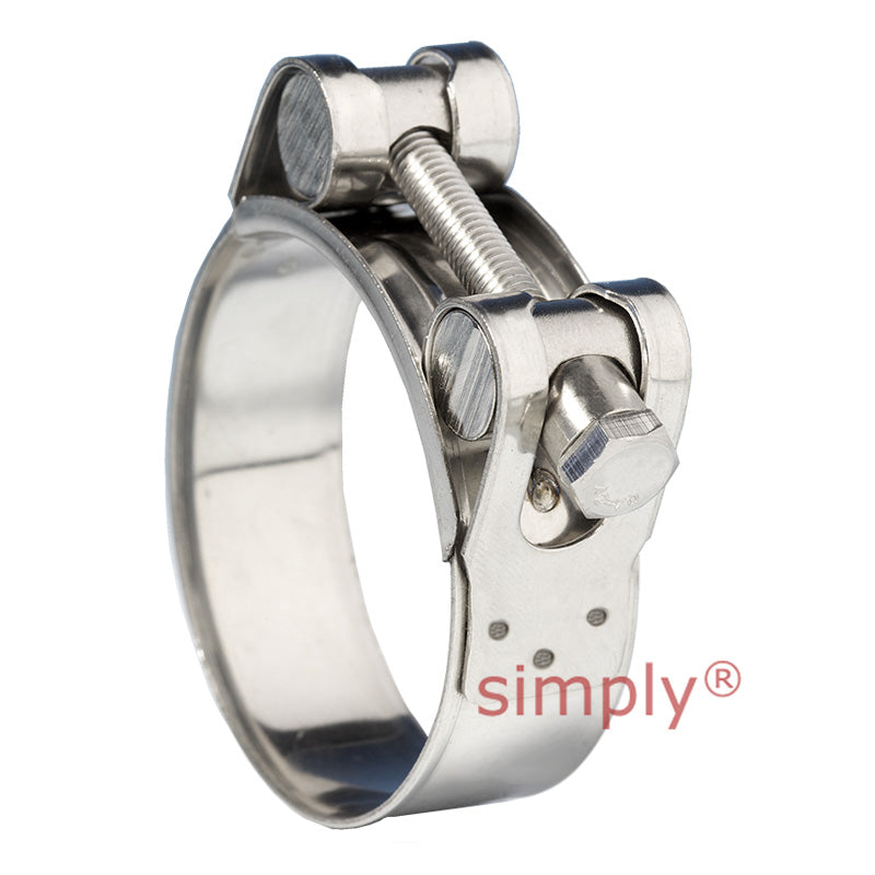 JSC085SS316 316 Stainless Steel (HNSS) Jubilee Superclamp Clip Adjustment Range 80mm-85mm Band Width 25mm