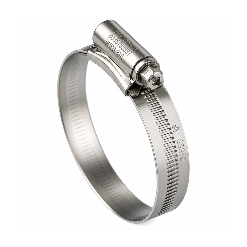2SS316 316 Stainless Steel HNSS Original Jubilee Clip Adjustment Range 40mm-55mm Band Width 13mm