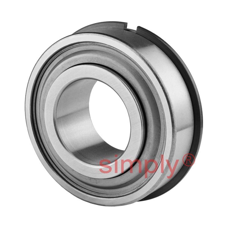 RBC 7516 Heavy Duty Precision Ground Rubber Sealed with Trash Guard Radial Bearing with Snap Ring 1x2x0.625 inch