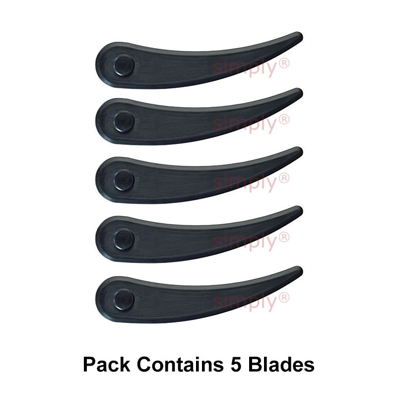 BQ261 Grass Strimmer Plastic Blades Pack of 5 By ALM - Fits ALM