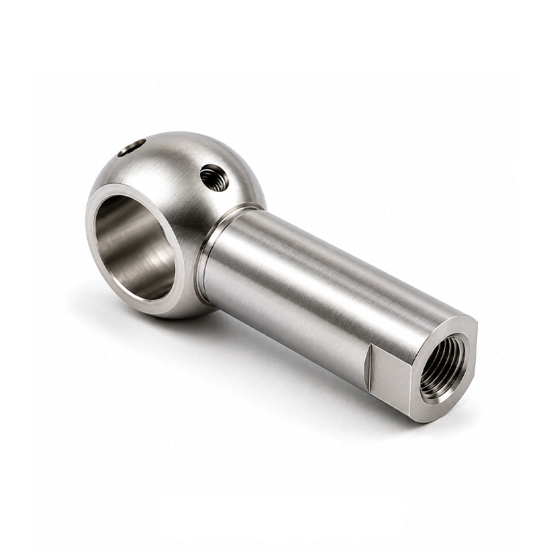 Chiavette B8SS Right Hand Stainless Steel Ball Socket with Internal Snap Ring and Holes for Safety Clip 8mm Ball Diameter M5 Thread - Allow 2-3 Days