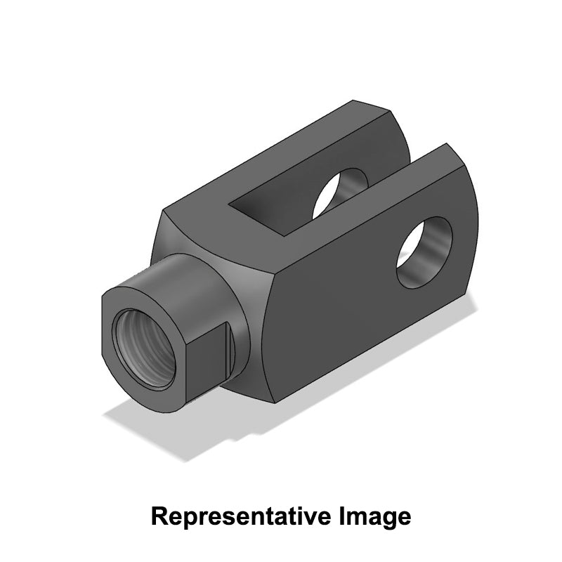 Chiavette GR10X20LH Left Hand Female Steel Rotating Clevis 10mm Bore 20mm Base / Bore Center M10x1.5 Thread - Allow 7-10 Days