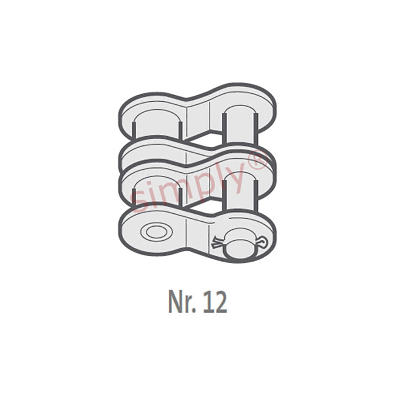 Branded 10B-2-NO12 BS Duplex Chain Single Cranked Cottered Link 5/8 inch Pitch