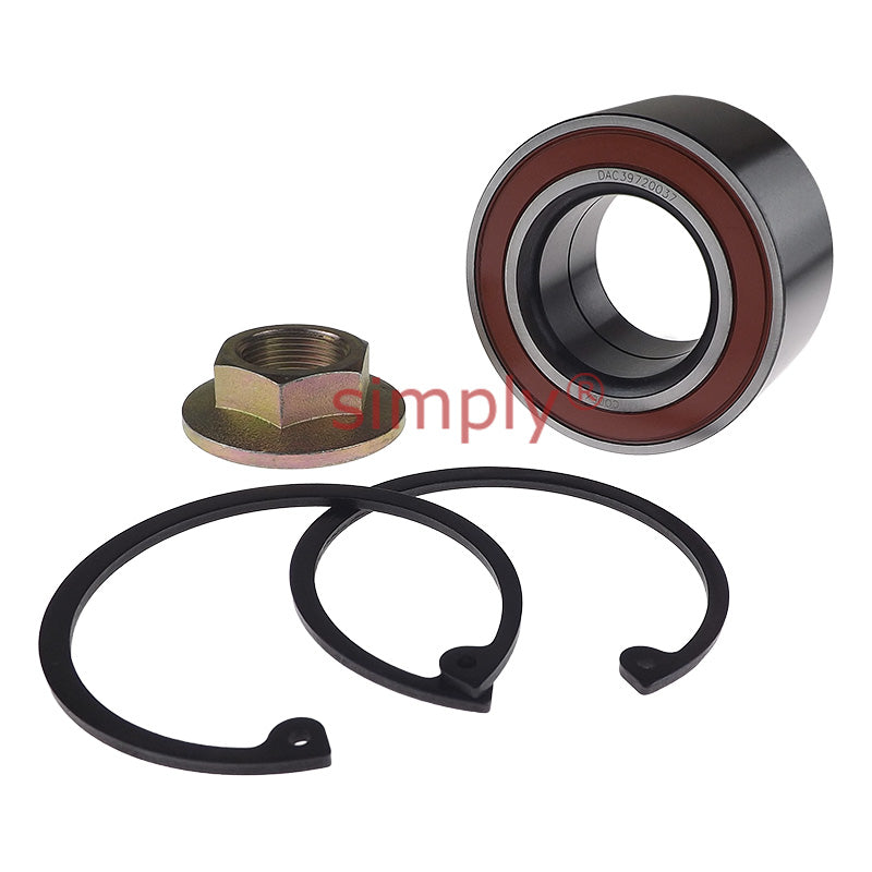 Codex DAC39720037 Rubber Sealed Double Row Deep Groove Wheel Ball Bearing Kit 39x72x37mm
