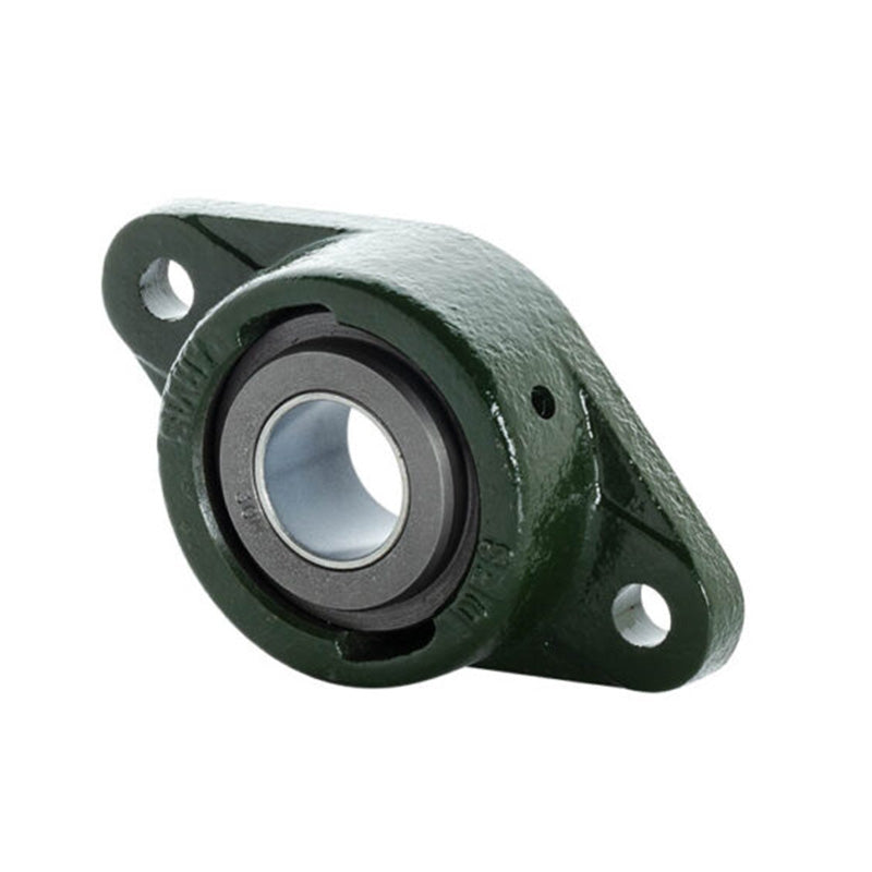 Major Brand DF10-100M-DU Metric Cast Iron Two Bolt Oval Flanged Housing with 100mm Bore Steel Insert - Allow 3-4 Weeks