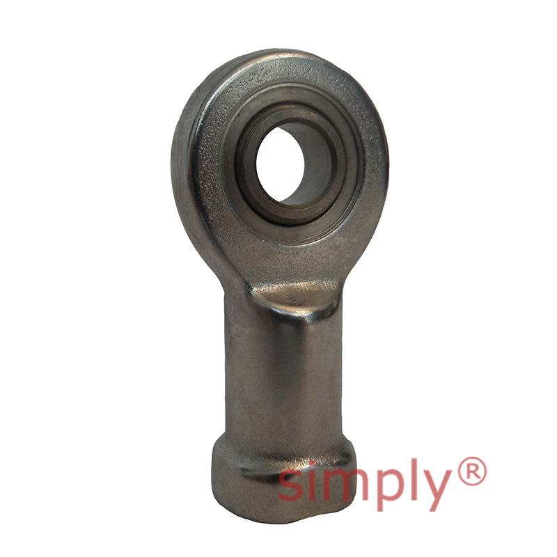 Fluro EIL40DNIRO Left Hand Stainless Steel / PTFE Lined Maintenance Free Female Plain Rod End M39x3 Thread