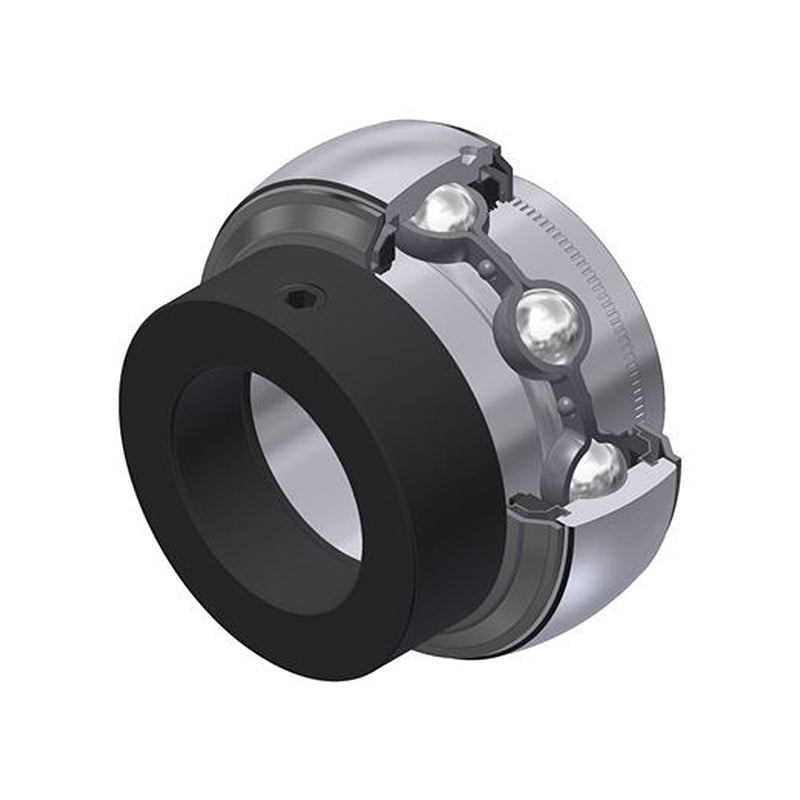 SNR EX208AGR Metric Full Width Spherical Outer Agricultural Bearing Insert 40mm Bore 80mm Outside Diameter with Eccentric Collar - Allow 2-3 Days