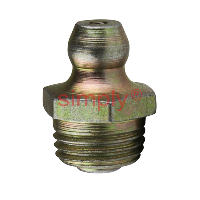 1/4x28 UNF Hardened Mild Steel Zinc Plated Straight Hydraulic Grease Nipples