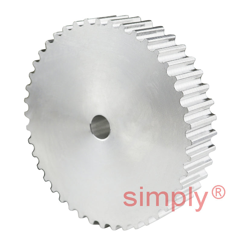 Drive-Flex P44-5M-25 - 5mm Pitch 44 Tooth Flangeless HTD Type Aluminium Pilot Bore Timing Pulley for 25mm Wide Belts