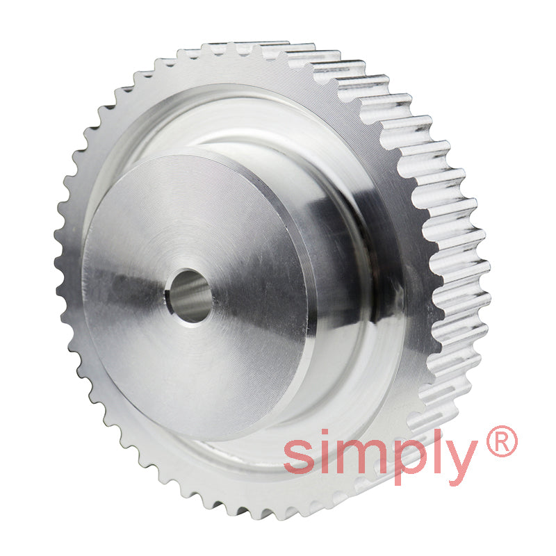 Drive-Flex P168-8M-85 - 8mm Pitch 168 Tooth Flangeless HTD Type Cast Iron Pilot Bore Timing Pulley for 85mm Wide Belts