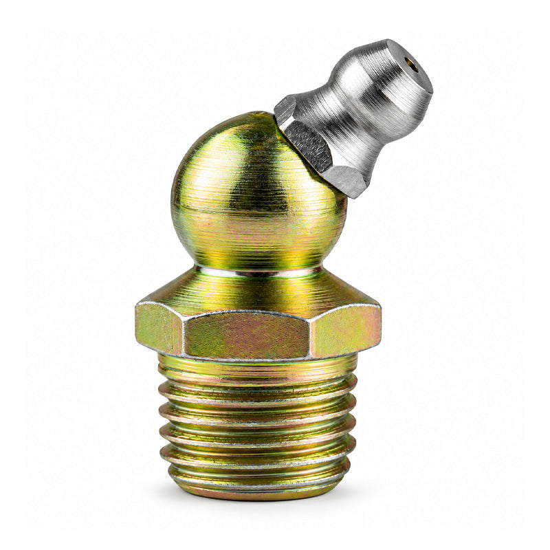 1/4x26 BSF Hardened Mild Steel Zinc Plated 45 deg Hydraulic Grease Nipples - Pack of 500