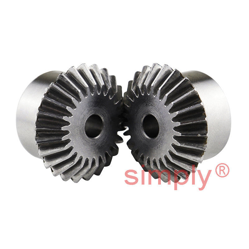SBM20/28 Metric En8 Steel Mitre Gear (Set of 2) 28 Tooth 2.0 MOD 20 Deg Pressure Angle