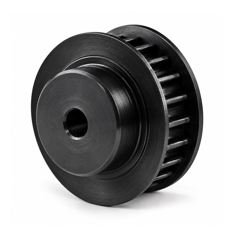 P28-8M-30F - 8mm Pitch 28 Tooth Flanged HTD Type Steel Pilot Bore Timing Pulley for 30mm Wide Belts