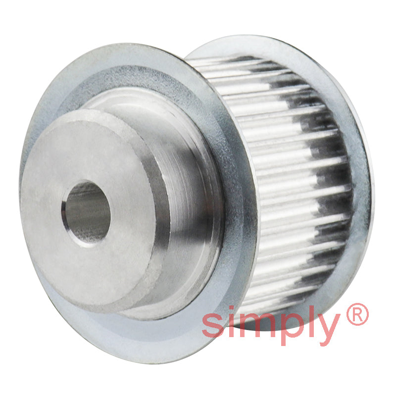Drive-Flex P28-3M-15F - 3mm Pitch 28 Tooth Flanged HTD Type Aluminium Pilot Bore Timing Pulley for 15mm Wide Belts