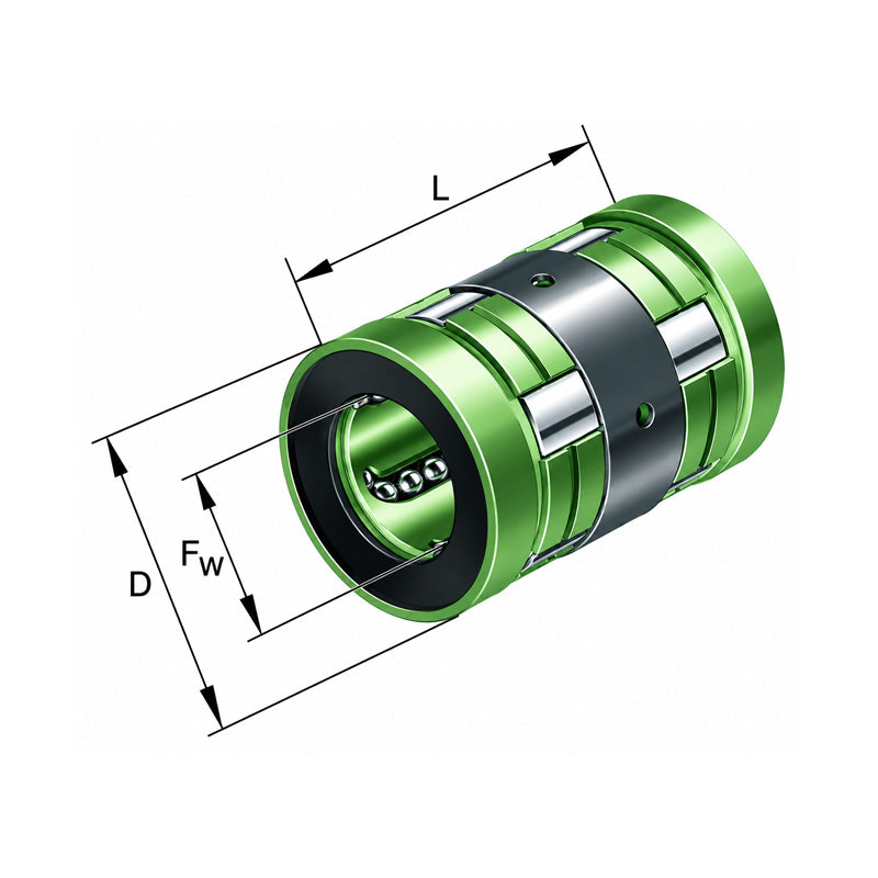 INA KN20 Relubricatable Closed Linear Ball Bushing 20x32x45mm
