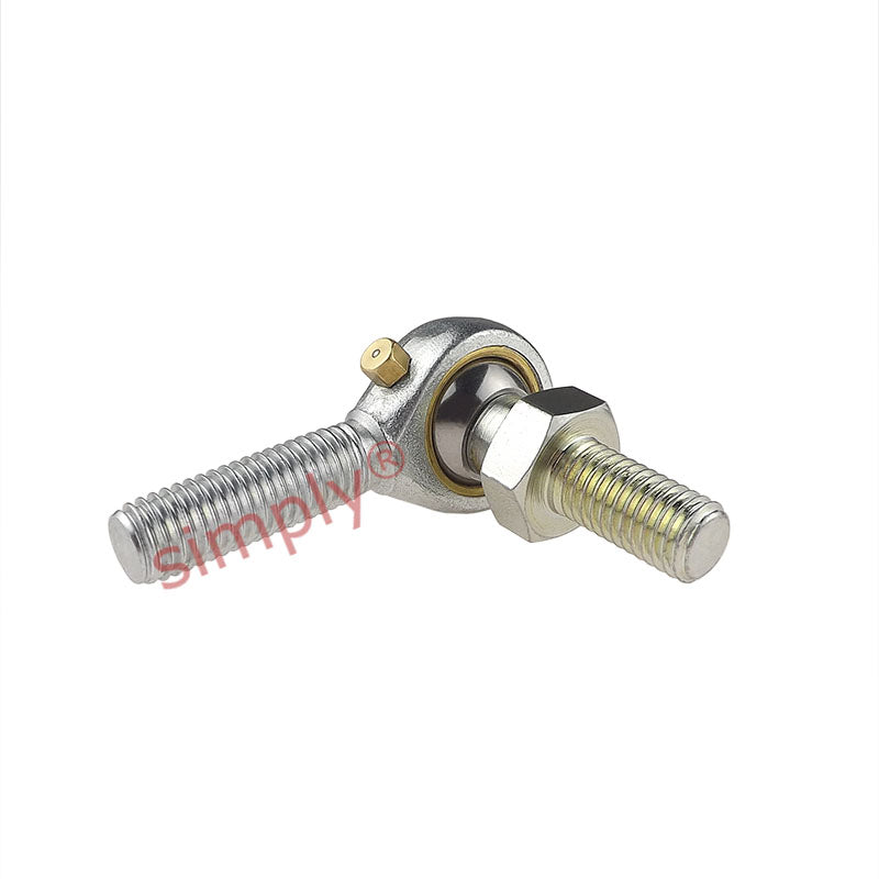 Branded MB-M08S Right Hand Metric Steel / Bronze Lined Maintenance Required Studded Male Rod End M8x1.25 Thread