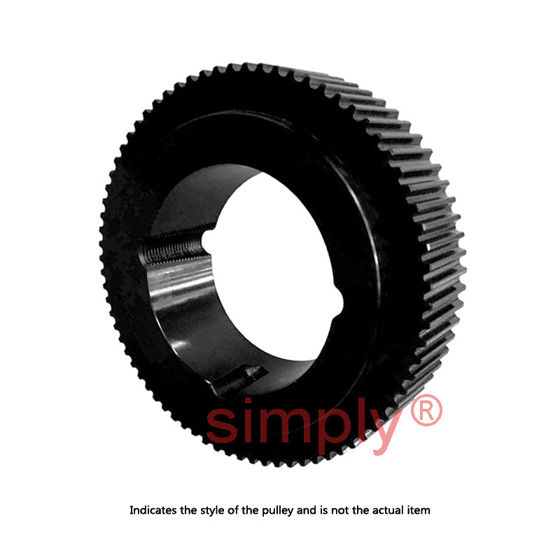 Drive-Flex PC8M-90S-12 - 8mm Pitch 90 Tooth Polychain and Synchrochain Steel Taper Bore Timing Belt Pulley for 12mm Wide Belts