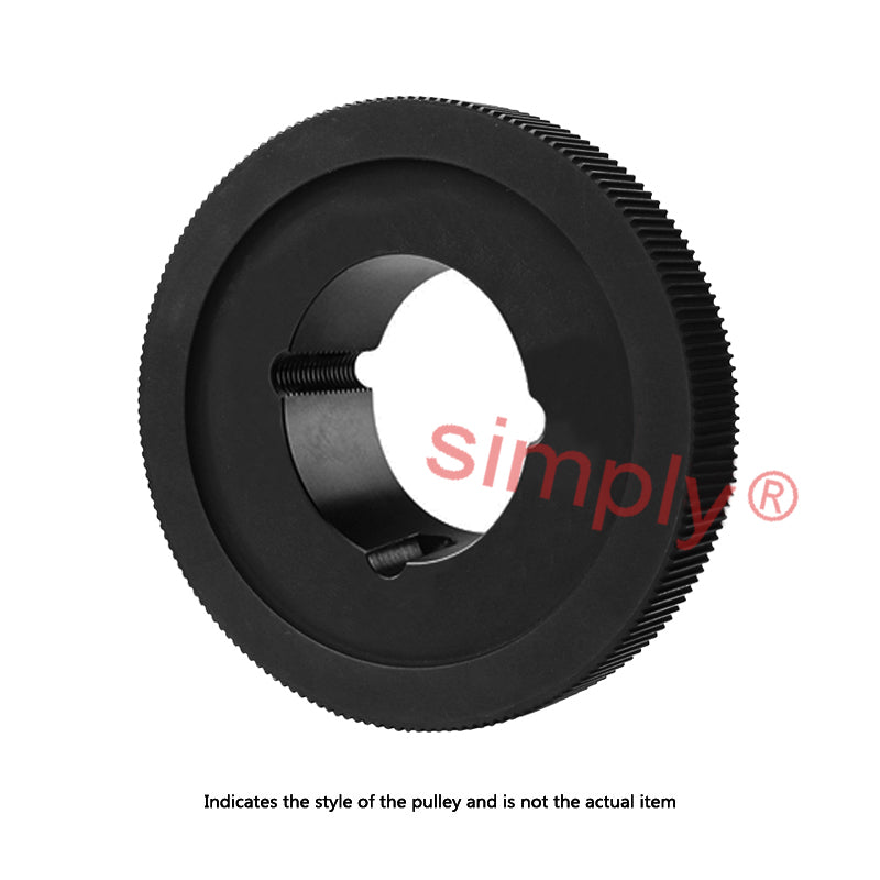 Drive-Flex PC14M-60S-125 - 14mm Pitch 60 Tooth Polychain and Synchrochain Steel Taper Bore Timing Belt Pulley for 125mm Wide Belts