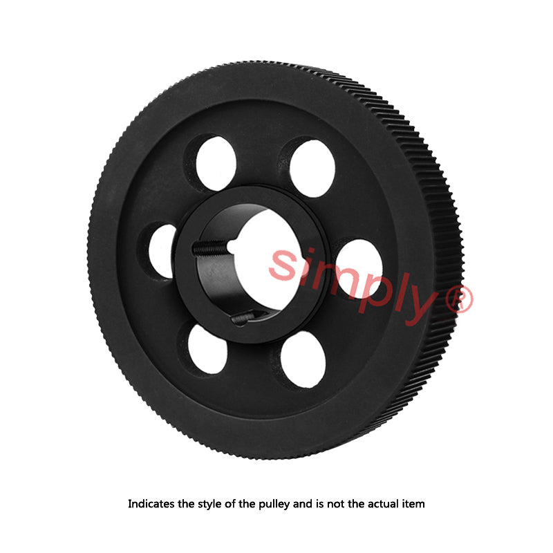 Drive-Flex PC14M-112S-68 - 14mm Pitch 112 Tooth Polychain and Synchrochain Cast Iron Taper Bore Timing Belt Pulley for 68mm Wide Belts