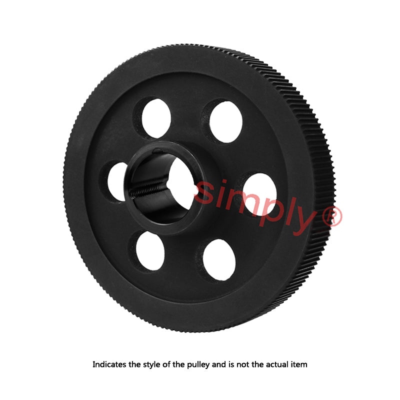 Drive-Flex PC14M-80S-20 - 14mm Pitch 80 Tooth Polychain and Synchrochain Steel Taper Bore Timing Belt Pulley for 20mm Wide Belts