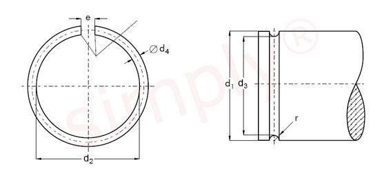 RSR10MM Round Snap Ring 10mm Nominal Shaft Diameters