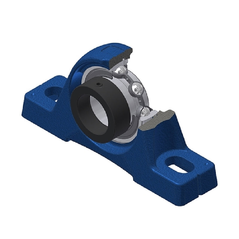 SNR ESPE210 Metric Cast Iron Two Bolt Pillow / Plummer Block Housing with 50mm Eccentric Collar Insert - Allow 2-3 Days
