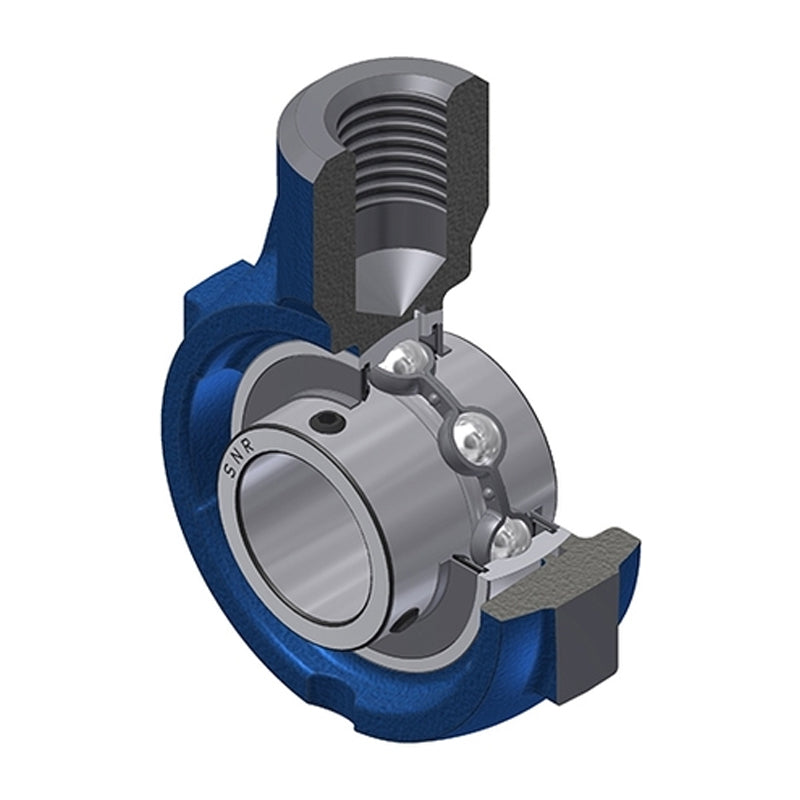 SNR UCEHE203 Metric Cast Iron Hanger Bearing Unit with 17mm Bore Insert - Allow 2-3 Days