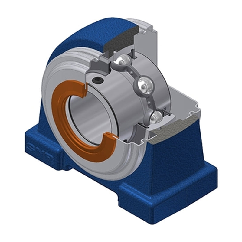 SNR UCPA204CO Threaded Base Small Footprint Metric Pillow / Plummer Block Housing Supplied with 20mm Bore Insert with Narrow Steel Plate Cover - Open Version - Allow 2-3 Days