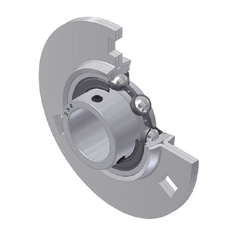 SNR USPFL205 Oval 2 Bolt Pressed Steel Bearing Housing with 25mm Insert