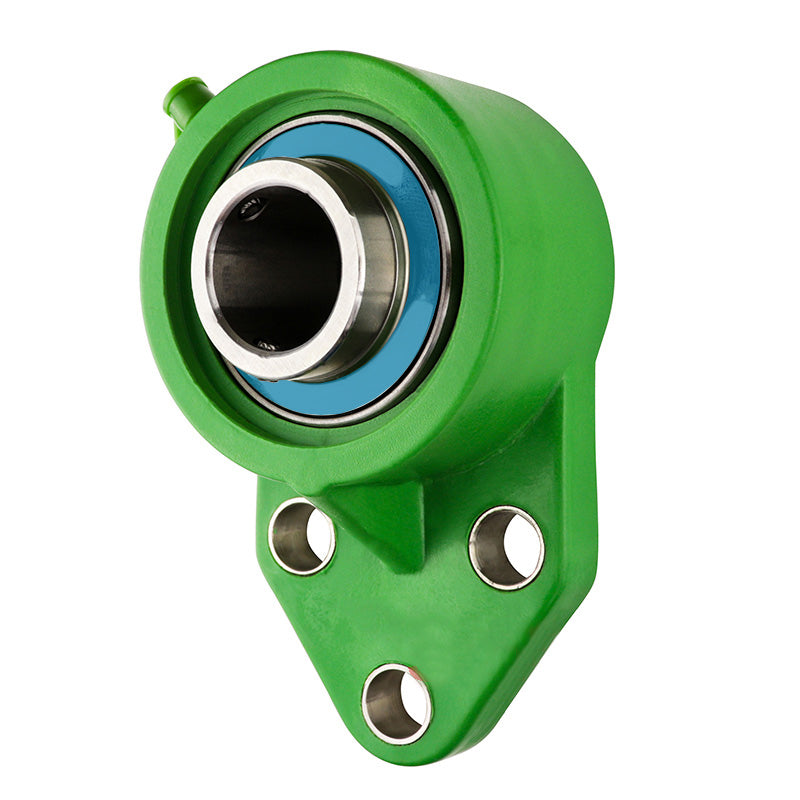 SSBFBLPL208 Metric Thermo Plastic Three Bolt Bracket Flange Housing with 40mm Bore Stainless Insert