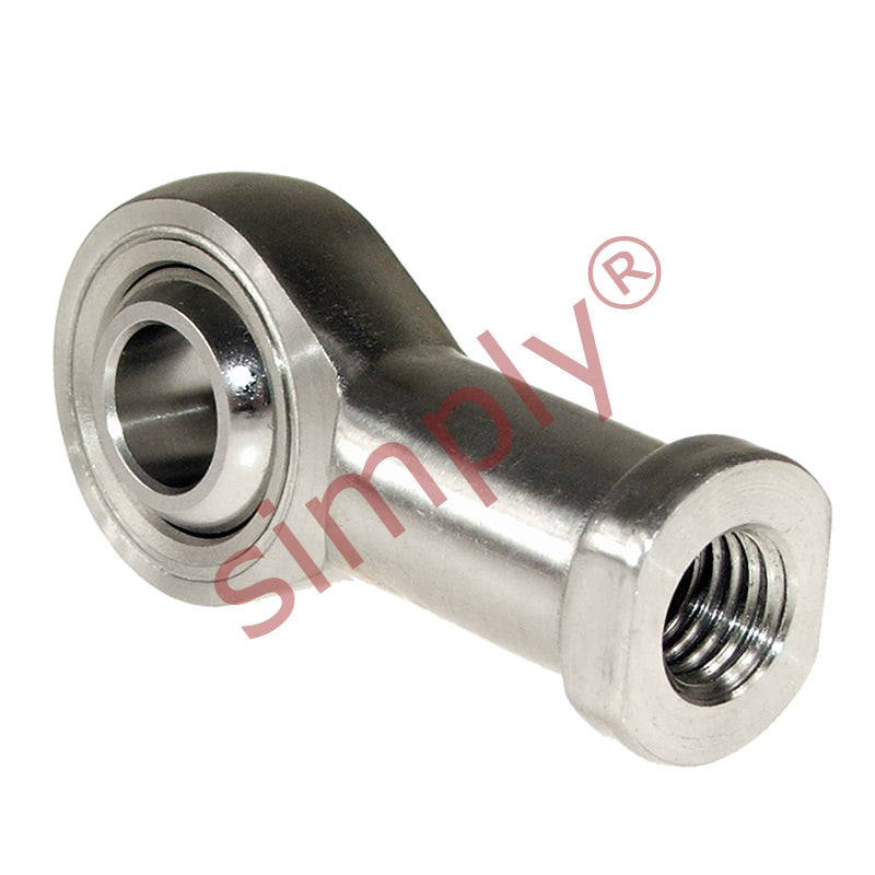 Budget SSPHS16 Right Hand Stainless Steel / PTFE Lined Plain Female Rod End 16mm Bore M16x2 Thread