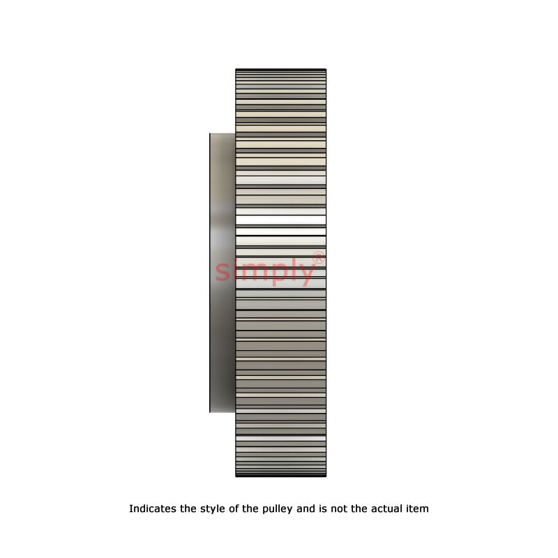 Drive-Flex Aluminium Pilot Bore AT10 Timing Pulley 10mm Pitch 48 Tooth for 32mm Wide Belts - Overall Width 47mm