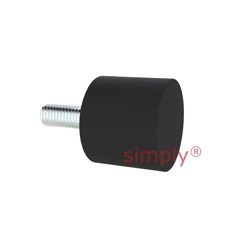 High-Performance Male Rubber Cylindrical Bump Stop 8x8mm M3 Thread