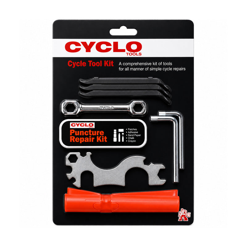 Cyclo Starter Cycle Tool Tyre Lever and Puncture Repair Kit