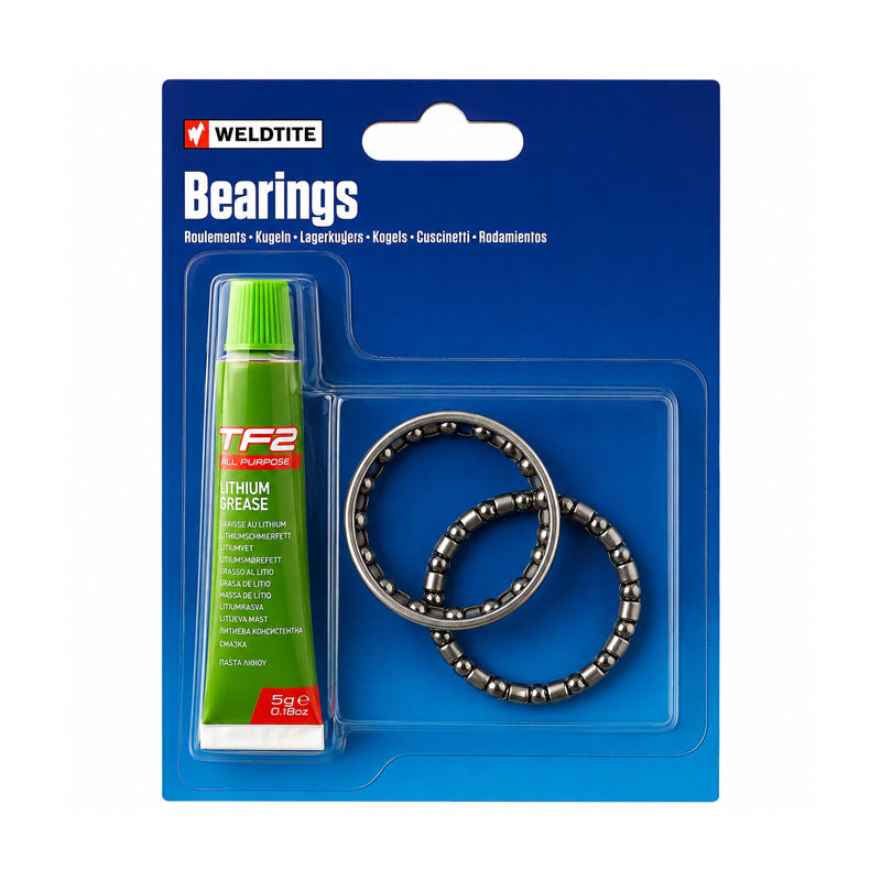 2 x 1/4 inch Case Hardened Ball Bearings in Cage Retainers and TF2 Lithium Grease