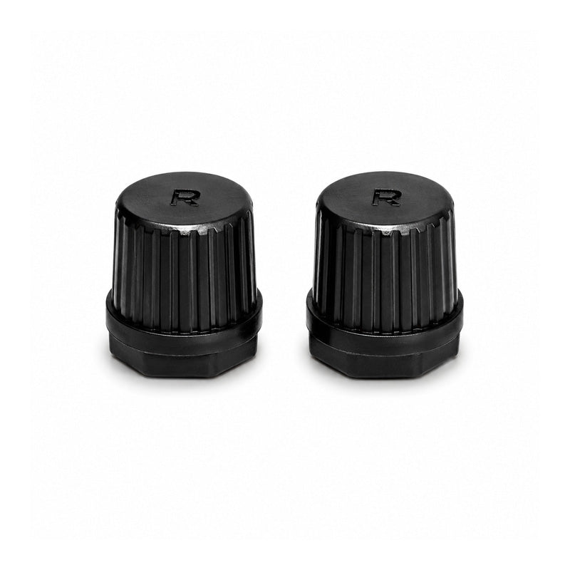 Pack of 2 Plastic Schrader Valve Caps (Keep the Dirt Out)