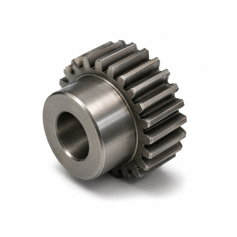 SS08/25B-6 Metric EN8 Spur Gear 25 Tooth 0.8 Mod Pilot Bored 8mm Or Smaller (H8)