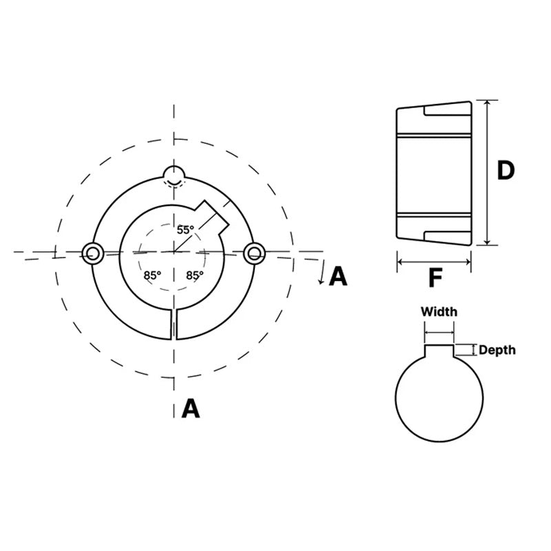 1108-15 Tapered Locking Bush with 15mm Bore