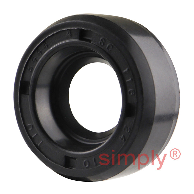 11.6x24x10mm Nitrile Rubber Single Lip Rotary Shaft Oil Seal with Garter Spring SC / R21