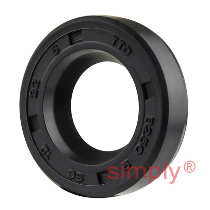 12x22x6mm Nitrile Rubber Single Lip Rotary Shaft Oil Seal with Garter Spring SC / R21