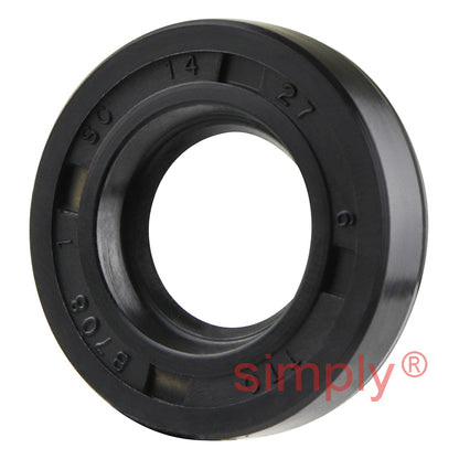 14x27x6mm Nitrile Rubber Single Lip Rotary Shaft Oil Seal with Garter Spring SC / R21