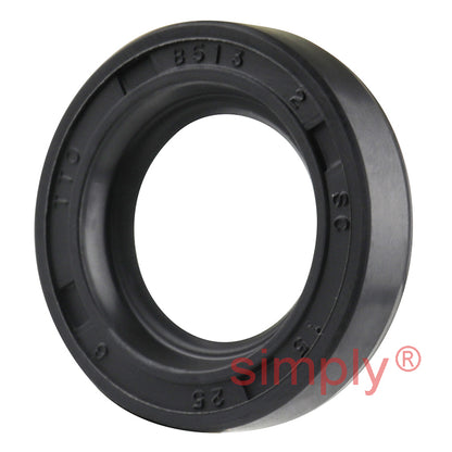 15x25x6mm Nitrile Rubber Single Lip Rotary Shaft Oil Seal with Garter Spring SC / R21