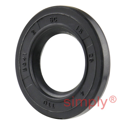 15x26x4mm Nitrile Rubber Single Lip Rotary Shaft Oil Seal SC / R21