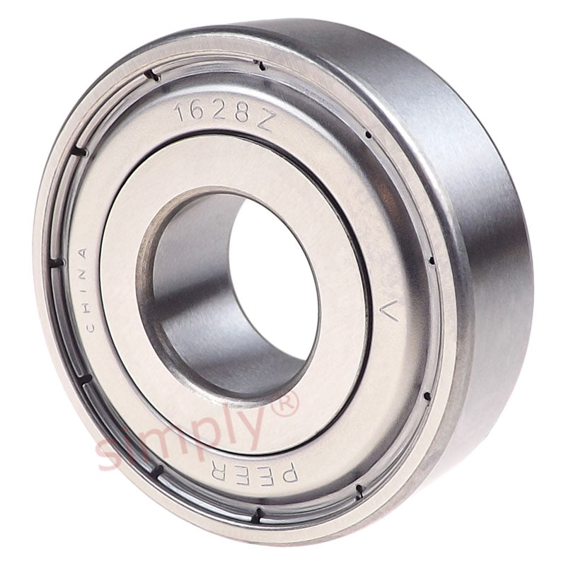Major Brand 1628ZZ Metal Shielded Deep Groove Ball Bearing 0.625x1.625x0.5 inch