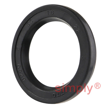 16x22x3mm Nitrile Rubber Single Lip Rotary Shaft Oil Seal SC / R21