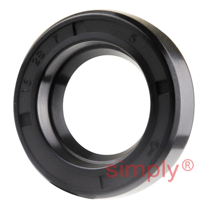 16x28x7mm Nitrile Rubber Single Lip Rotary Shaft Oil Seal with Garter Spring SC / R21