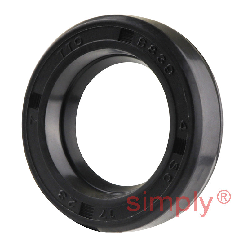 17x28x7mm Nitrile Rubber Single Lip Rotary Shaft Oil Seal with Garter Spring SC / R21