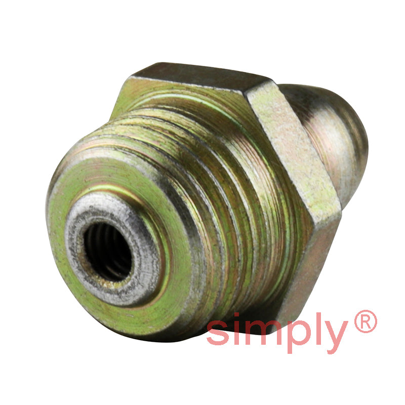 1/8x28 BSPT Hardened Mild Steel Zinc Plated Straight Hydraulic Grease Nipples - Pack of 500