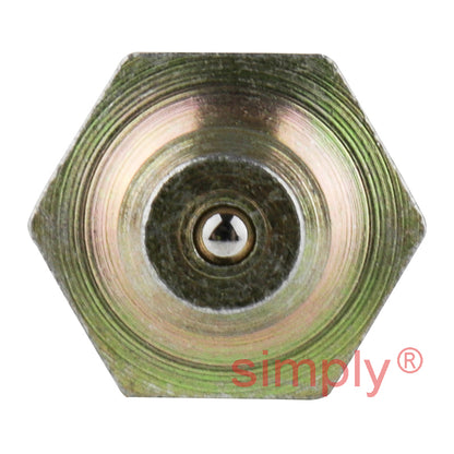 1/8x28 BSPT Hardened Mild Steel Zinc Plated Straight Hydraulic Grease Nipples - Pack of 500