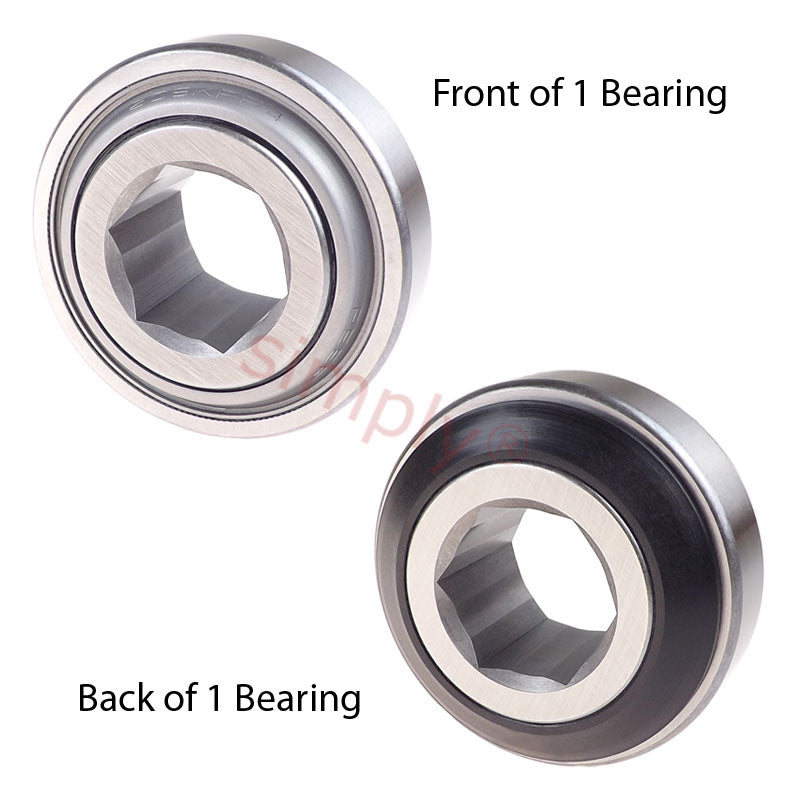 Major Brand 206KPP4 Seeder Hex Bore Nylon Slinger Included Bearing 1.001x2.4409x1.06 inch